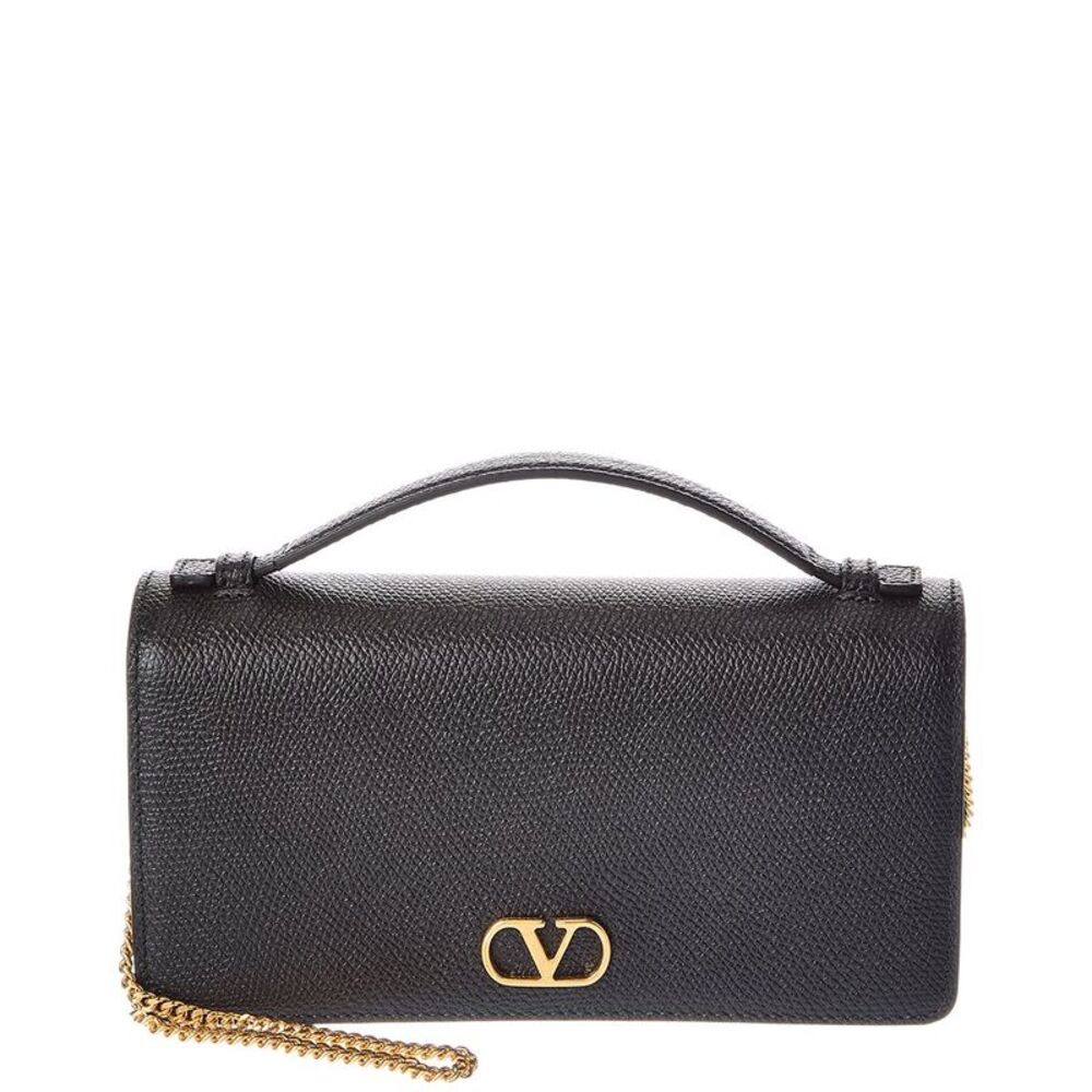 Valentino Vlogo Signature Leather Wallet On Chain